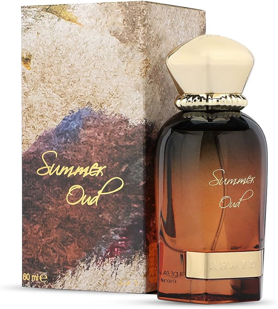 SUMMER OUD AHMED AL MAGHRIBI EXTRAIT 60ML- zafferano, mandarino, incenso e cipriolo;Rosa, legno di cashmere, ambra, patchouli e caramello;oud, cuoio, muschio, muschio di quercia e vetiver.