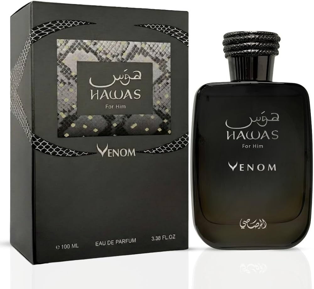 HAWAS VENOM EDP 100ML-Incenso e Labdano;Cuoio;Incenso, Vaniglia e Patchouli.