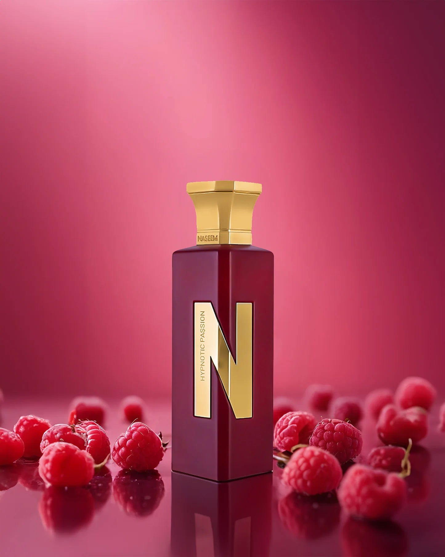 Naseem Hipnotyzująca Pasja Aqua Perfumy Bezalkoholowe 75ML - Malina, Różowy Pieprz, Borówka i Litchi; Peonia, Róża i Konwalia; Waty Cukrowej, Wanilia i Piżmo.