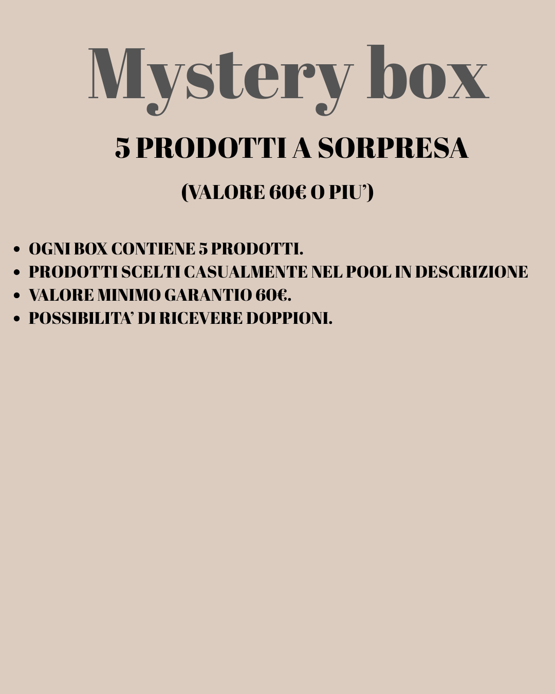 Mystery Box Profumi Arabi + Cosmetica | 5 prodotti a sorpresa (valore 60€ o più)