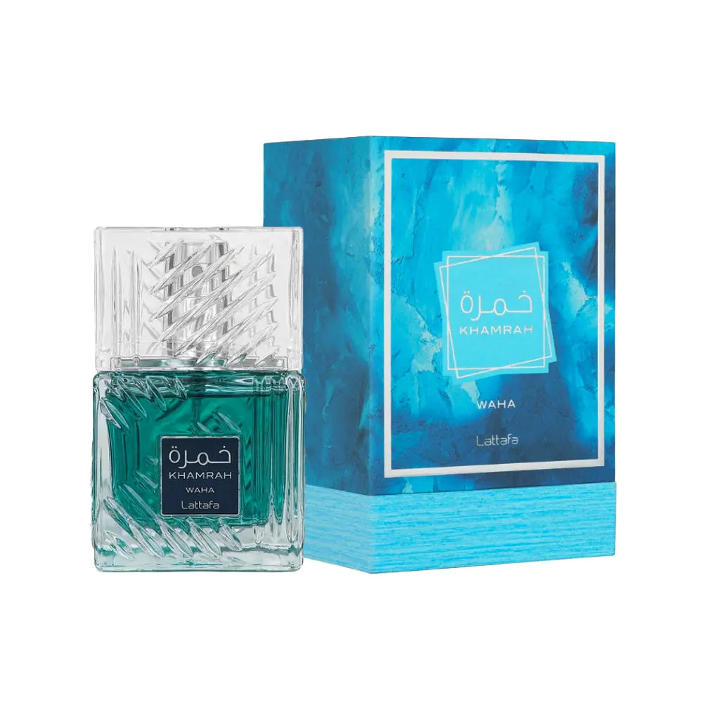 KHAMRAH WAHA LATTAFA- Bergamotto, Ginepro, Zenzero e Yuzu; Cetriolo, Sale Marino, Salvia e Iris; Ambrofix™, Vaniglia, Akigalawood, Muschio e Fava Tonka.