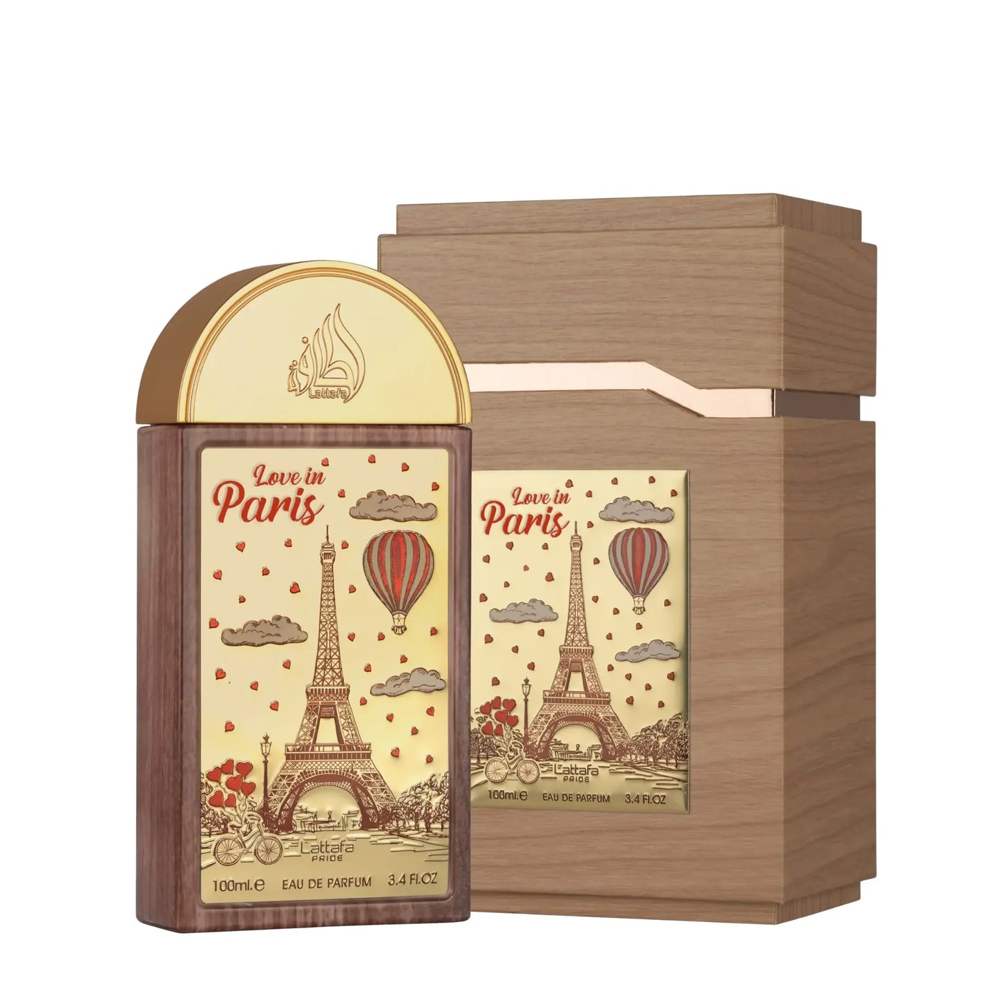 LOVE IN PARIS LATTAFA PRIDE EDP 100ML-Jabłko i Karmel;Syrop Klonowy, Pomarosa i Benzoina;Fava Tonka, Paczuli, Cashmeran i Ambra.