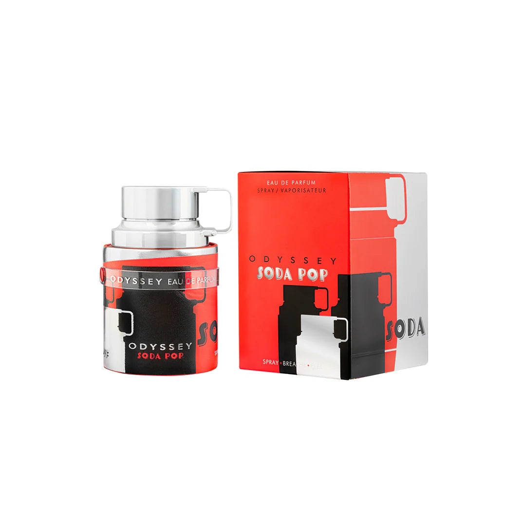 ARMAF ODYSSEY SODA POP 100ML-Agrumi, Menta, Zenzero, Cola, Lavanda e Ghiaccio;Tè Nero, Noce Moscata, Cannella e Neroli; Fava Tonka, Amberwood, Sandalo, Vaniglia Bourbon, Olibano, Patchouli e Benzoino.