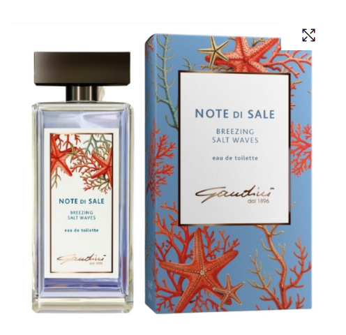 GANDINI NOTE DI SALE 100ML-ACQUA DI SALE- Note Marine;Mirto e Gelsomino;Muschio, Legno di Cedro, Legno di Guaiaco e Fava Tonka.