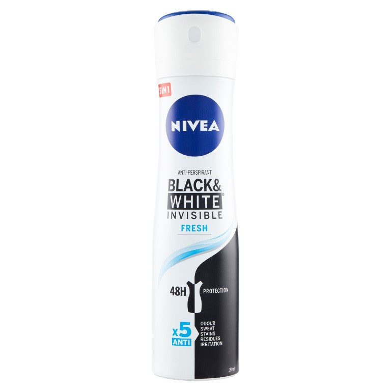 NIVEA DEO SPRAY BLACK W.FRESH ML150
