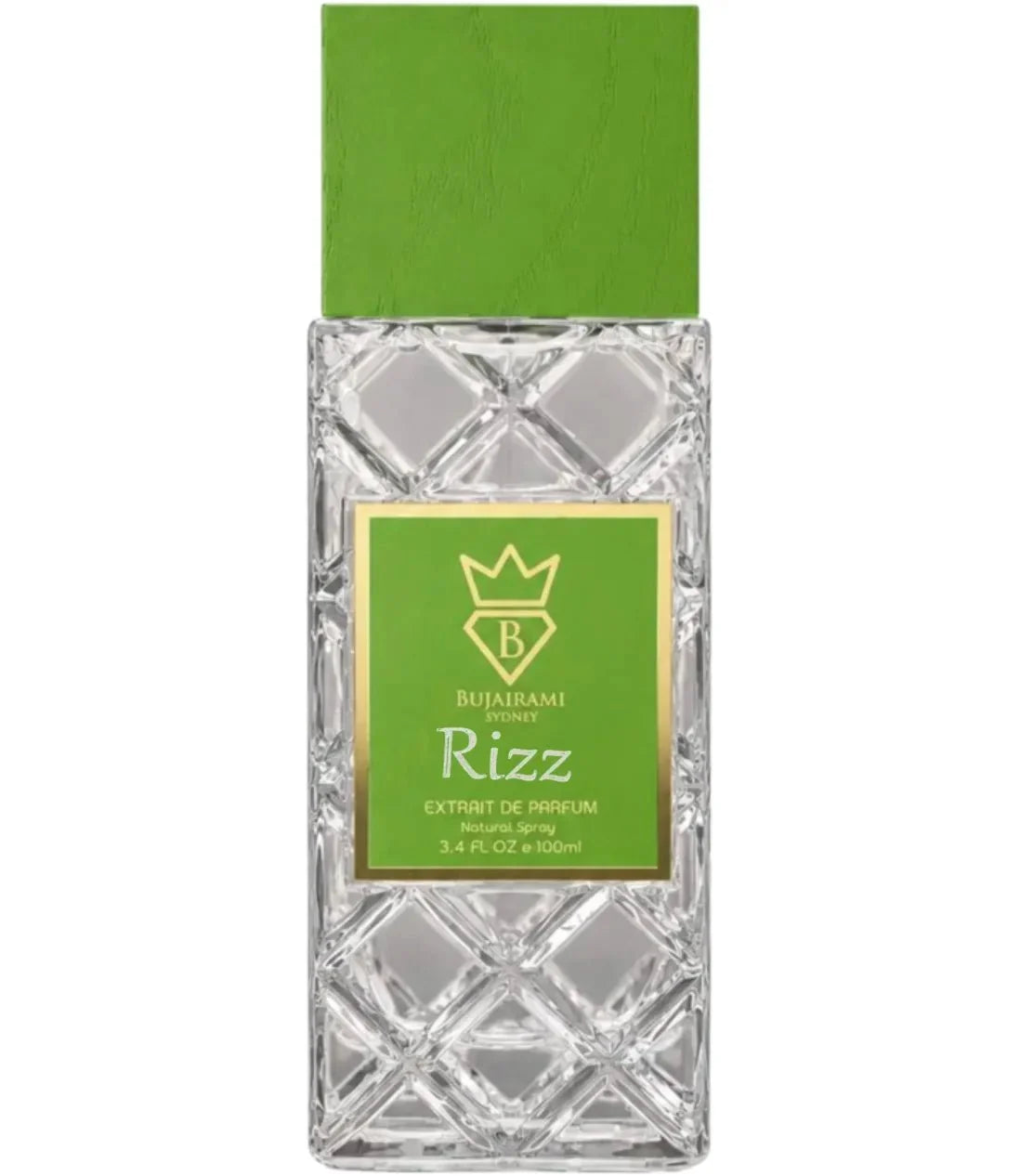 BUJAIRAMI RIZZ EXTRAIT 100ML-gemello di meteore -Mandarino, Arancia Siciliana, Bergamotto Calabrese-Neroli tunisino, Noce moscata indonesiana, Pepe rosa, Pepe, Cardamomo guatemalteco-Olio di Vetiver di Giava
