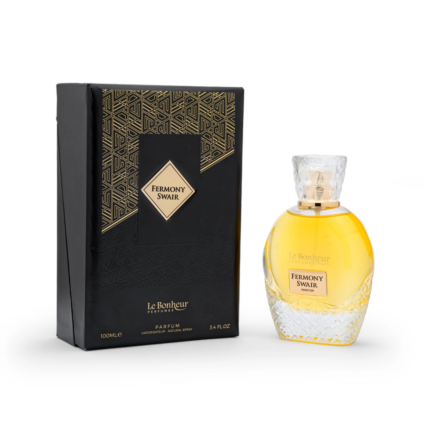 FERMONY SWAIR LE BONHEUR EDP 100ML-nuty zielone, bergamotka i mandarynka; kwiaty pomarańczy, białe kwiaty i fiołek; drewno cedrowe, piżmo i drewno kaszmirowe.