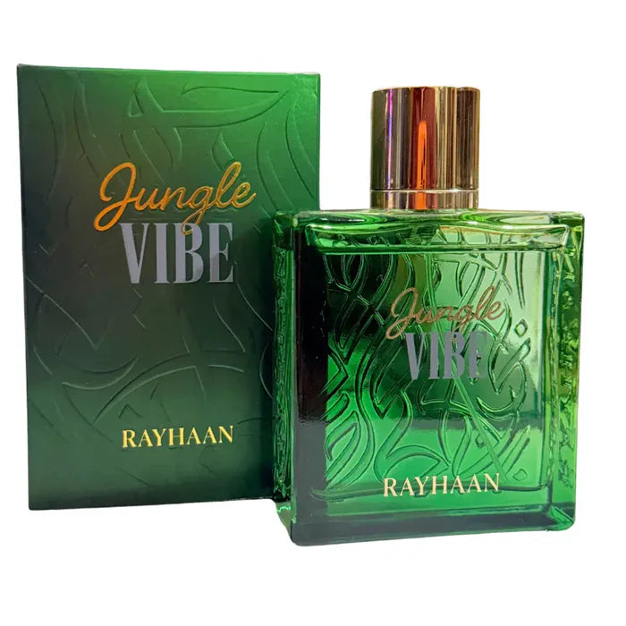 Rayhaan Jungle Vibe EDP 100 Ml - Figa, Grejpfrut i Bergamotka; Nuty zielone i Nuty wodne; Drzewo sandałowe.