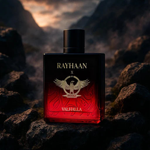 ARABSKI PERFUM VALHALLA RAYHAAN Koniak, Malina i Likier; Róża Bułgarska, Fava Tonka i Piżmo Dębu; Dąb, Sandalowiec i Pralina.