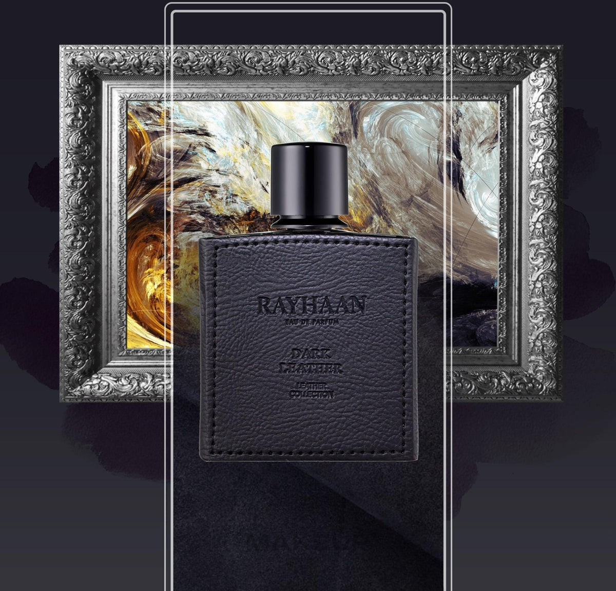 RAYHAAN DARK LEATHER 100ML-Salvia Sclarea, Pepe Rosa e Ginepro;Iris e Erba Mate; Betulla, Fava Tonka, Ambra e Cuoi