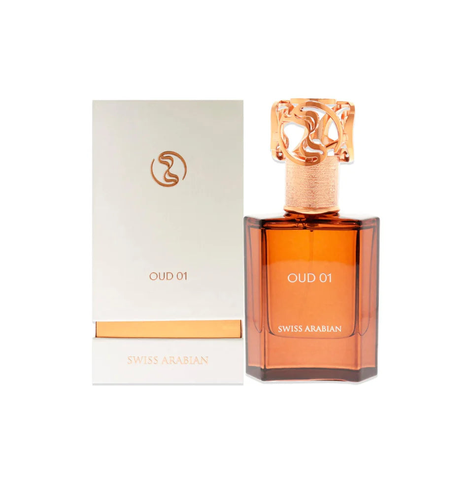 OUD 01 SWISS ARABIAN-Lampone, Cumino e Foglia di Violetta;Rosa Turca, Cardamomo e Mughetto;Legno di Agar (Oud), Cuoio e Ambra.
