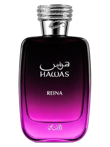 HAWAS REINA EDP 100ML-Albicocca, Cannella e Pera;Gelsomino, Fiore d'Arancio, Frangipane, Cocco e Caffè;Vaniglia, Sandalo, Muschio Bianco, Zucchero e Ambra.