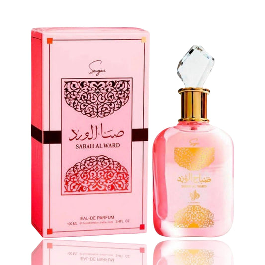 AL WATANIAH SABAH AL WARD SUGAR EDP 100ML-Lampone, Mirtillo, Ribes Nero, Ciliegia e Fragola;Gelsomino e Violetta; Muschio di Quercia, Ambra, Petali di Rosa, Vaniglia, Cashmeran e Patchouli