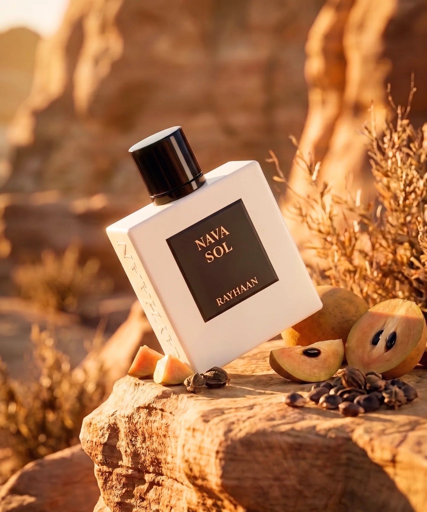 RAYHAAN NOVA SOL 100ML- Sapotiglia e Semi di Ambretta (Malva Muschiata);Sandalo, Magnolia e Violetta;Ambra Grigia, Legno di Cedro e Muschio.