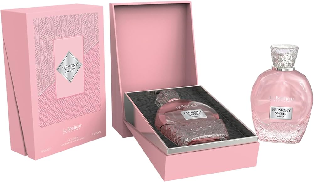 FERMONY SWEET LE BONHEUR EDP 100ML-kwiaty pomarańczy, czarna porzeczka i imbir; tuberoza, jaśmin i laktony; drewno cedrowe, piżmo i wanilia.