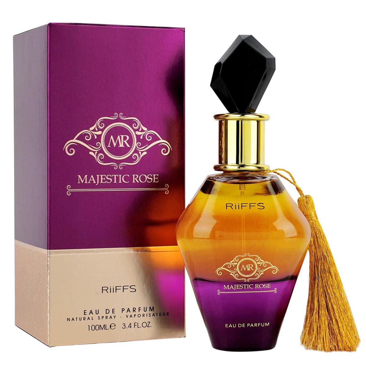 RIIFFS MAJESTIC ROSE EDP 100ML-LA VIE EST BELLE-Czerwone owoce i Gruszka; Jaśmin i Irys; Wanilia, Karmel i Fava Tonka.