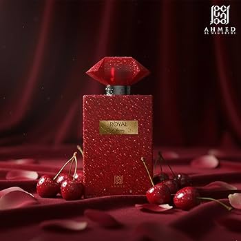 PROFUMO ARABO ROYAL CHERRY AHMED AL MAGHRIBI-Ciliegia, Prugna e Mandorla Amara;Gelsomino e Rosa Turca;Legno di Cedro, Cannella, Vetiver, Sandalo, Fava Tonka, Benzoino e Vaniglia.