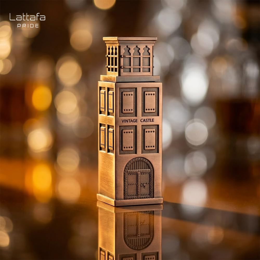VINTAGE CASTLE LATTAFA NICHE EDP 100ML-Patchouli Verde e Iris; Patchouli e Mimosa;Patchouli, Zibetto e Marshmallow.