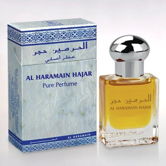 OLIO AL HARAMAIN HAJAR 15ml -pure perfume-ylang ylang,note floreali ,ambra dorata,muschio, sandalo, balsamo di gurjum e ambra resinosa