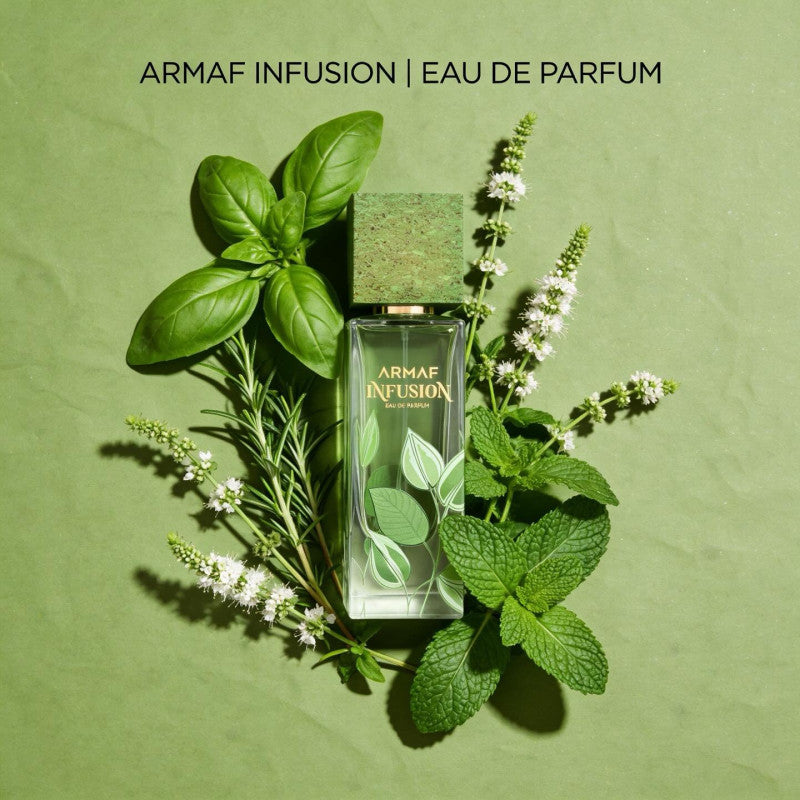 ARMAF INFUSION EDP 80ML-Note Verdi, Bergamotto e Limone;Note Aromatiche, Lavanda e Geranio;Note Legnose, Ambra e Muschio.