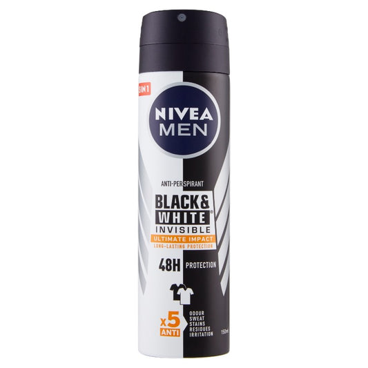 NIVEA DEZODORANT SPRAY MĘSKI BLACK AND WHITE ULTIMATE 150ML