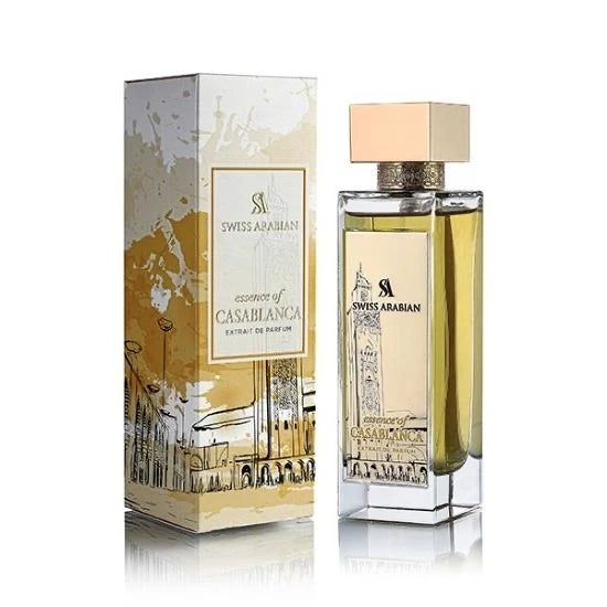ESSENCE OF CASABLANCA EXTRAIT SWISS ARABIAN-Uva e Mela; Patchouli e Iris; Vaniglia, Muschio, Ambra e Note Balsamiche.