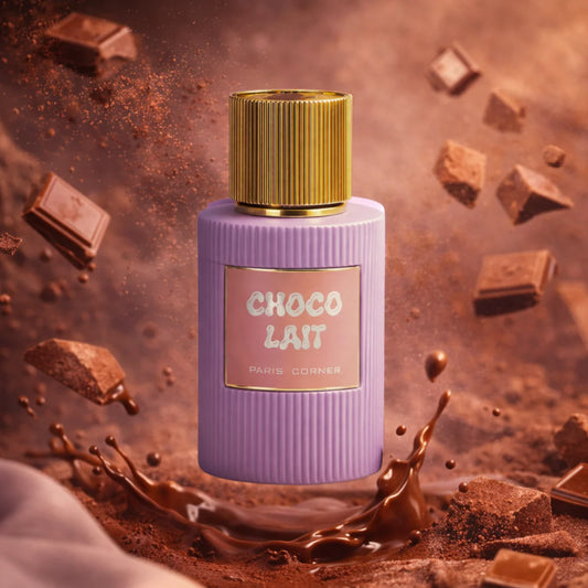 PROFUMO ARABO CHOCO LAIT PARIS CORNER- Pepe Rosa, Mela e Cacao;Incenso, Legno di Agar (Oud) e Iris; Fava Tonka, Legno Secco e Muschio Bianco.