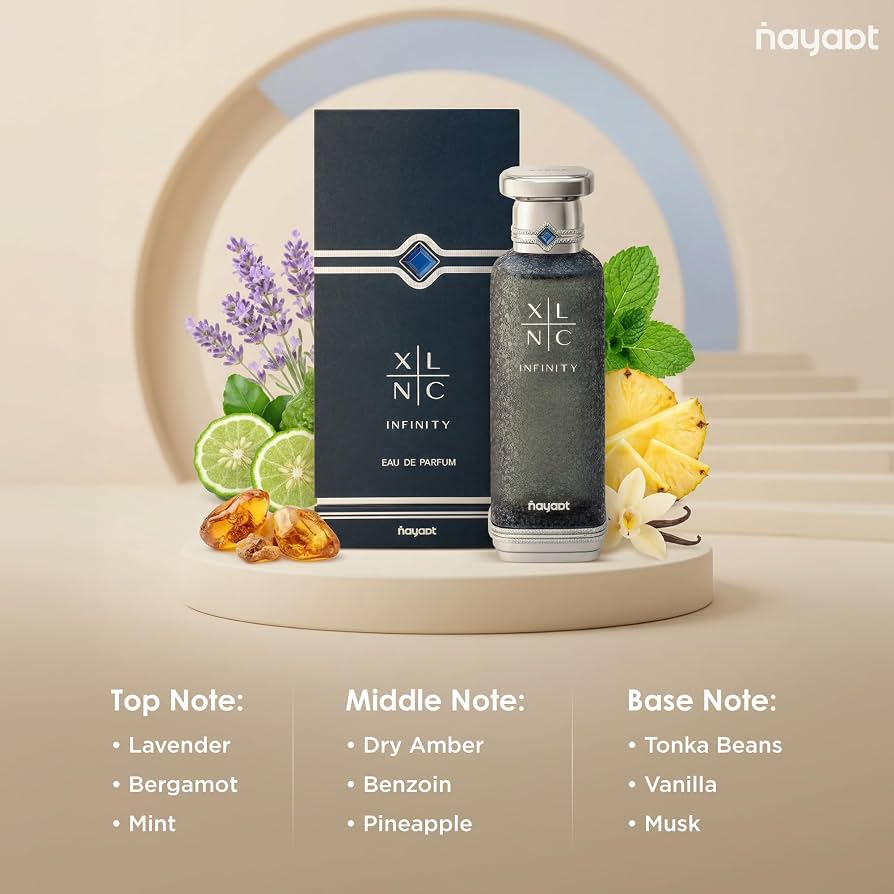 ORIENTICA NAYAAT INFINITY 200ML-: Lavanda, Bergamotto, Menta,Ambra secca, benzoino, ananas ,fava tonka, vaniglia, muschio