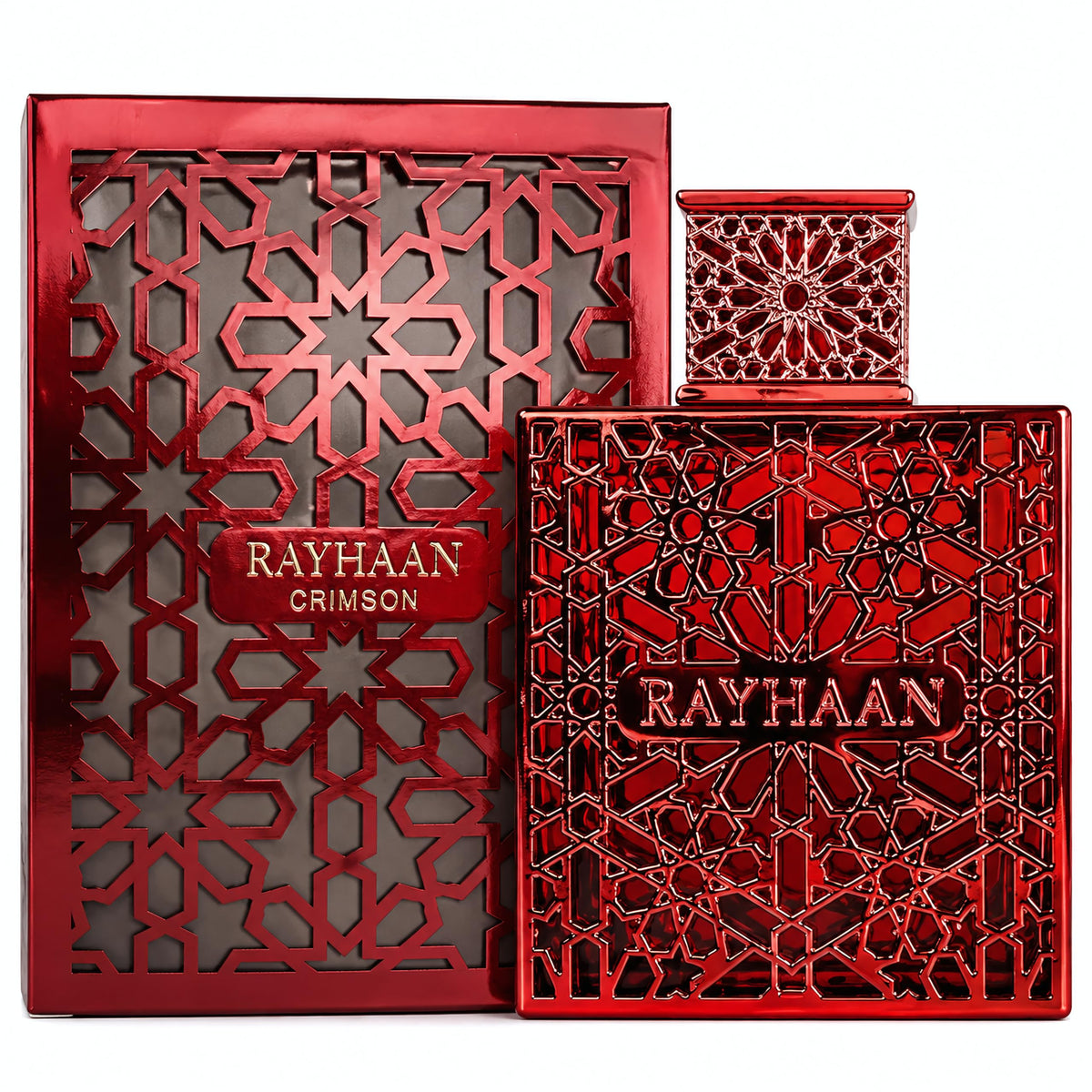 RAYHAAN CRIMSON 100ML-gemello di centaurus- Cannella, Pepe Rosa e Cardamomo;Patchouli;Benzoino, Fava Tonka e Vaniglia.
