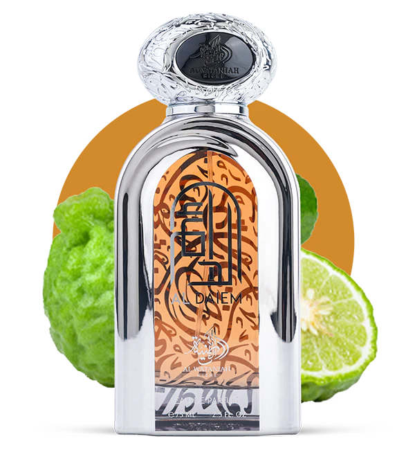 AL DAIEM AL WATANIAH-Note Verdi, Bergamotto, Zenzero, Limone, Cardamomo e Pompelmo;Pepe Rosa, Erba Mate, Incenso, Violetta, Gelsomino Sambac e Noce Moscata;Vetiver, Betulla, Fava Tonka, Legno di Cashmere, Legno di Guaiaco e Muschio.