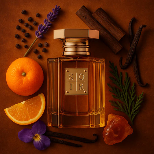 PROFUMO ARABO SOIR FRAGRANCE WORD- Lavanda, Pepe e Mandarino;Vaniglia, Sandalo e Legno di Cedro;Ambra, Labdano e Patchouli.