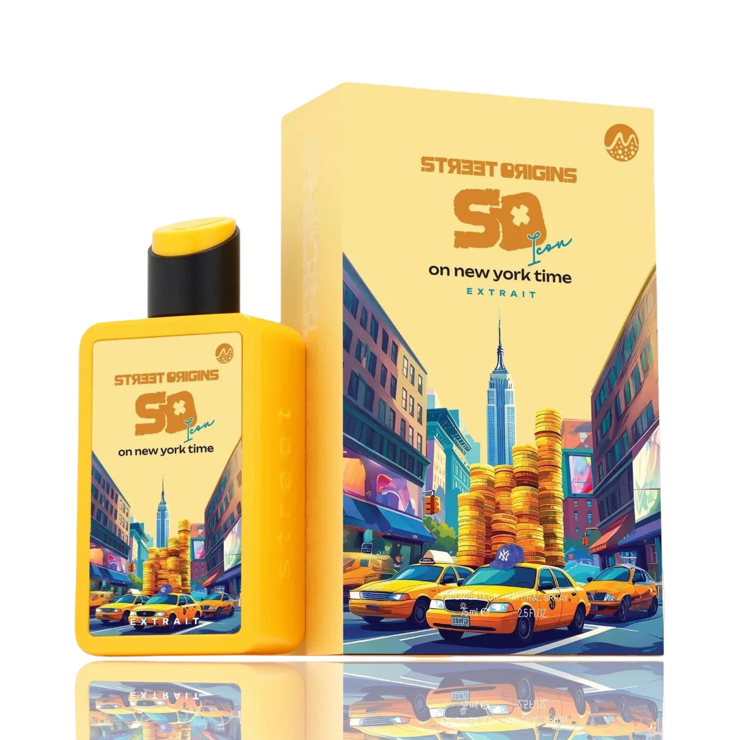 ON NEW YORK TIME STREET ORIGINS EXTRAIT 75ML-Ribes Nero, Ananas, Bergamotto, Limone e Mela;Gelsomino, Betulla e Rosa; Patchouli, Ambra Grigia, Vaniglia e Muschio.