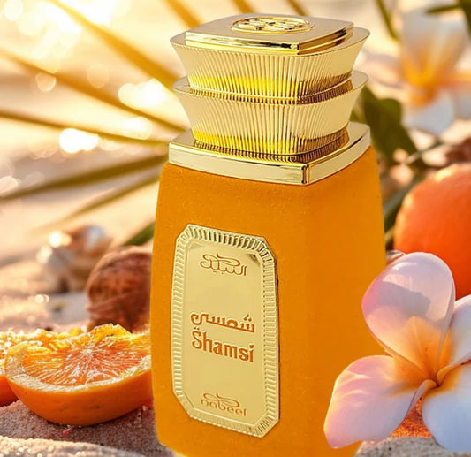 SHAMSI NABEEL 100ML-Litchi, Fragola, Vite, Ribes Nero, Pompelmo, Prugna e Bergamotto;Rosa, Iris, Magnolia, Gelsomino e Geranio;Ambra, Sandalo, Vaniglia, Muschio, Muschio Vegetale e Fava Tonka.