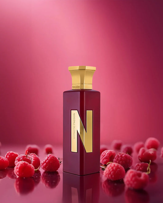 Naseem Hypnotic Passion Aqua Perfume Alcohol-Free 75ML-Lampone, Pepe Rosa, Mirtillo e Litchi;Peonia, Rosa e Mughetto; Zucchero Filato, Vaniglia e Muschio.