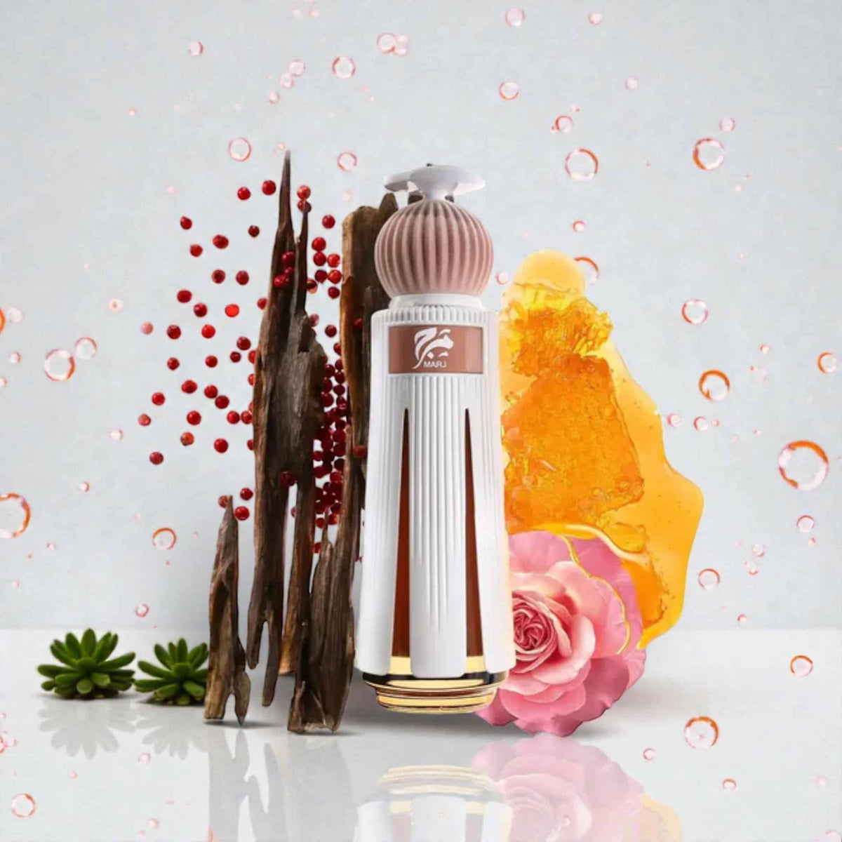 MARJ AHMED AL MAGHRIBI EXTRAIT 60ML -Legno di Agar, Miele, Elemi, Pepe Rosa, Noce Moscata, Zafferano, Fiore d'Arancio,Cannella, Patchouli e Vetiver, Cuoio, Zafferano, Ambra, Lampone, Sandalo, Ambra Grigia, Muschio, Muschio di Quercia, Violetta e Pera.