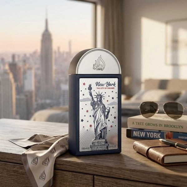 NEW YORK THE CITY OF DREAMS LATTAFA PRIDE 100ML-Ciliegia, Noce Moscata e Pepe Nero;Cognac, Mimosa e Rosa;Labdano, Legno di Cedro, Muschio di Quercia e Patchouli.