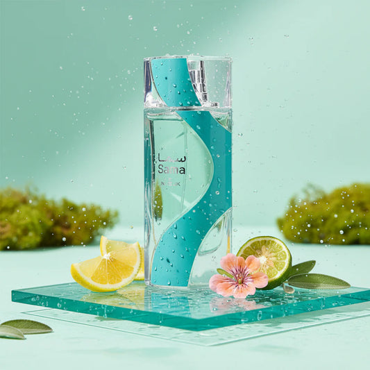NUSUK SAMA EDP 100ML-Limone e Bergamotto;Salvia, Note Ozoniche e Geranio;Muschio Vegetale,Ambra Leggera.