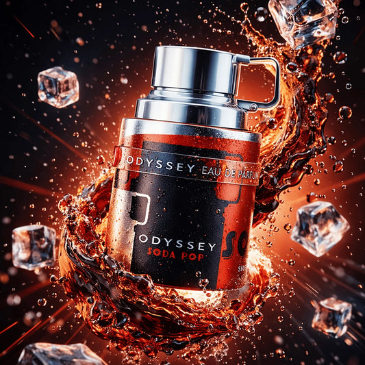 ARMAF ODYSSEY SODA POP 100ML-Agrumi, Menta, Zenzero, Cola, Lavanda e Ghiaccio;Tè Nero, Noce Moscata, Cannella e Neroli;  Fava Tonka, Amberwood, Sandalo, Vaniglia Bourbon, Olibano, Patchouli e Benzoino.