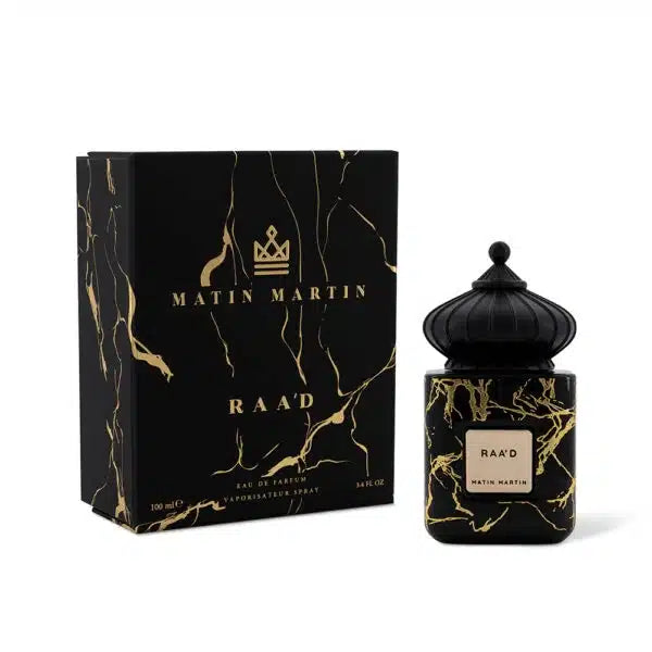 RAA'D MATIN MARTIN EDP 100ML-Szafran, Kwiat Kawy i Gałka Muszkatołowa; Konwalia i Irys; Fava Tonka, Ambra, Wanilia i Piżmo.