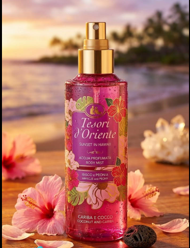 TESORI D'ORIENTE ACQUA PROFUMATA 200ML IBISCO e PEONIA