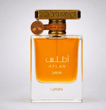 ATLAS CANYON LATTAFA-Bergamotto, zenzero, limone, Mughetto, note marine,Patchouli, muschio di quercia, ambroxan, muschio.