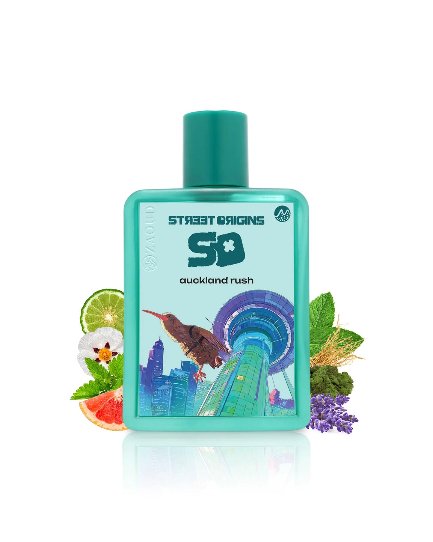 AUCKLAND RUSH STREET ORIGINS EDP 75ML-Pompelmo, Bergamotto, Artemisia e Anice; Pelle Scamosciata, Lavanda, Menta e Patchouli,Vetiver, Muschio Vegetale, Note Legnose e Labdano.