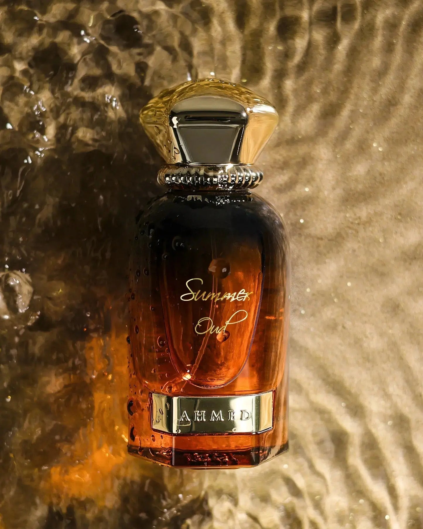 SUMMER OUD AHMED AL MAGHRIBI EXTRAIT 60ML- zafferano, mandarino, incenso e cipriolo;Rosa, legno di cashmere, ambra, patchouli e caramello;oud, cuoio, muschio, muschio di quercia e vetiver.