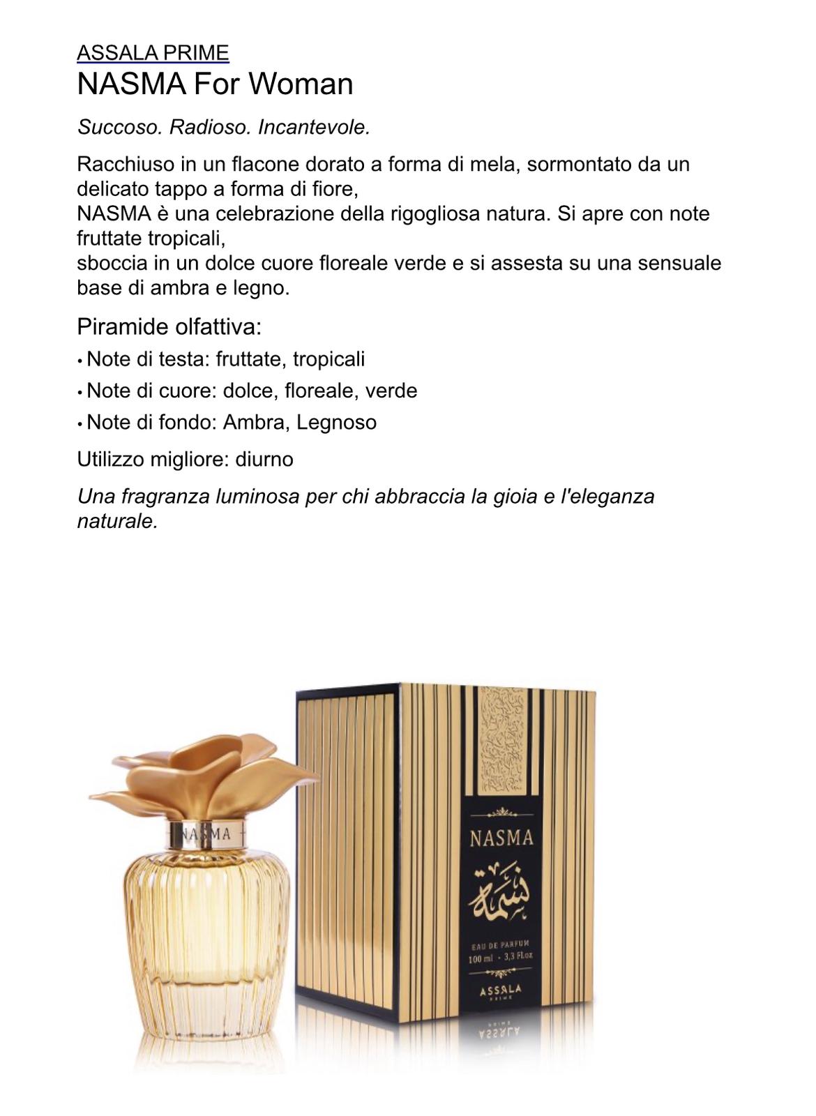 PROFUMO ARABO ASSALA NASMA