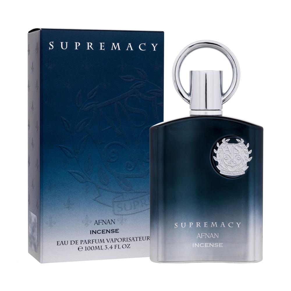 AFNAN SUPREMACY INCENSE EDP 100ML - INTERLUDE AMOUAGE - Oregano, Przyprawy, Nuty Ziołowe i Bergamotka; Opoponax, Bursztyn i Labdanum; Dym, Drewno Agarowe (Oud), Skóra i Paczula.