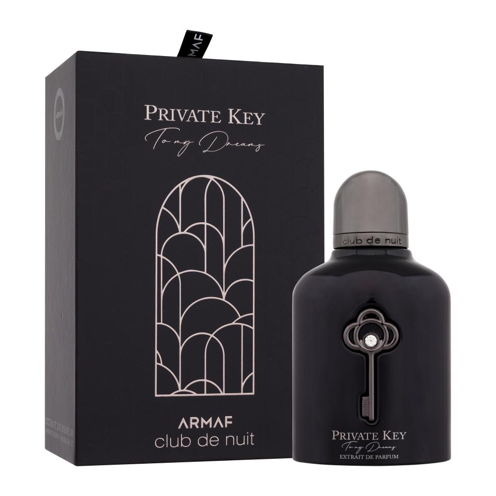 PRIVATE KEY TO MY DREAMS ARMAF EXTRAIT 100ML-Pepe Rosa, Cardamomo, Foglia di Ananas e Pepe Nero; Lavanda, Fiore d'Arancio, Mela e Geranio Bourbon;Cuoio, Assoluta di Vaniglia, Legno di Cedro, Patchouli e Vetiver.