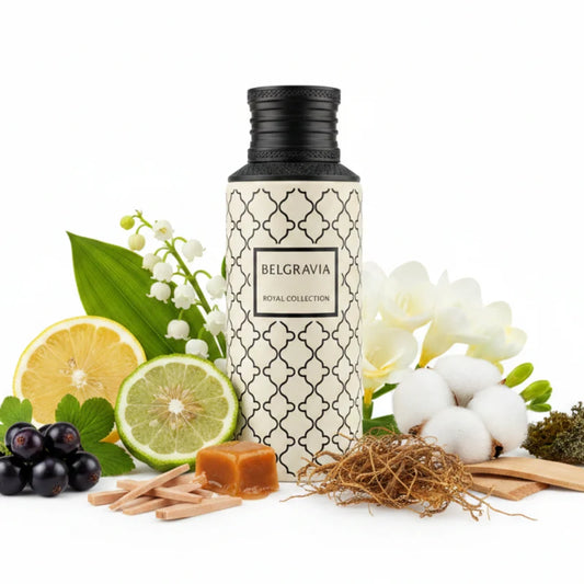 BELGRAVIA MAISON ASRAR EDP 100ML-Bergamotto, Ribes Nero e Limone;Mughetto, Fresia, Caramello e Sandalo;Muschio, Vetiver, Legno di Cedro e Muschio Vegetale.
