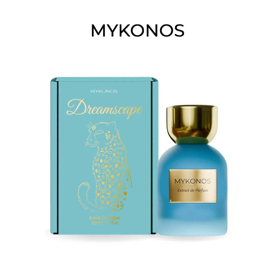 MYKONOS DREAMSCAPE EXTRAIT 50ML-Mango, Limone Italiano e Rabarbaro; Zenzero, Pepe Rosa, Gelsomino, Pralina e Violetta; Ambra, Fava Tonka, Legno di Cedro e Muschio