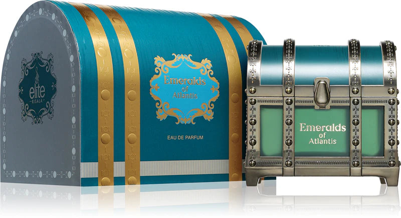 EMERALDS OF ATLANTIS 100ML-Alga Marina, melone di Cantalupo, mela, melone, pera, prugna, sale,incenso, ninfea, note acquatiche, muschio di quercia, ambra, legno di cedro, muschio, zucchero