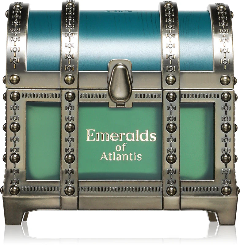EMERALDS OF ATLANTIS 100ML-Alga Marina, melone di Cantalupo, mela, melone, pera, prugna, sale,incenso, ninfea, note acquatiche, muschio di quercia, ambra, legno di cedro, muschio, zucchero